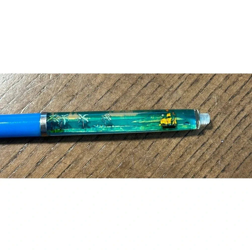 St. Martin West Indies Pirate Ship Vintage Floaty Pen Travel Souvenir Pen